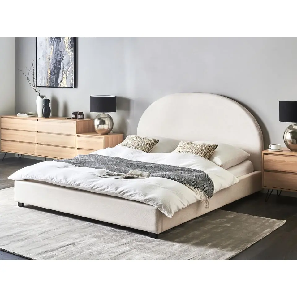 VAUCLUSE - Tweepersoonsbed - Gebroken wit - 160 x 200 cm - Stof