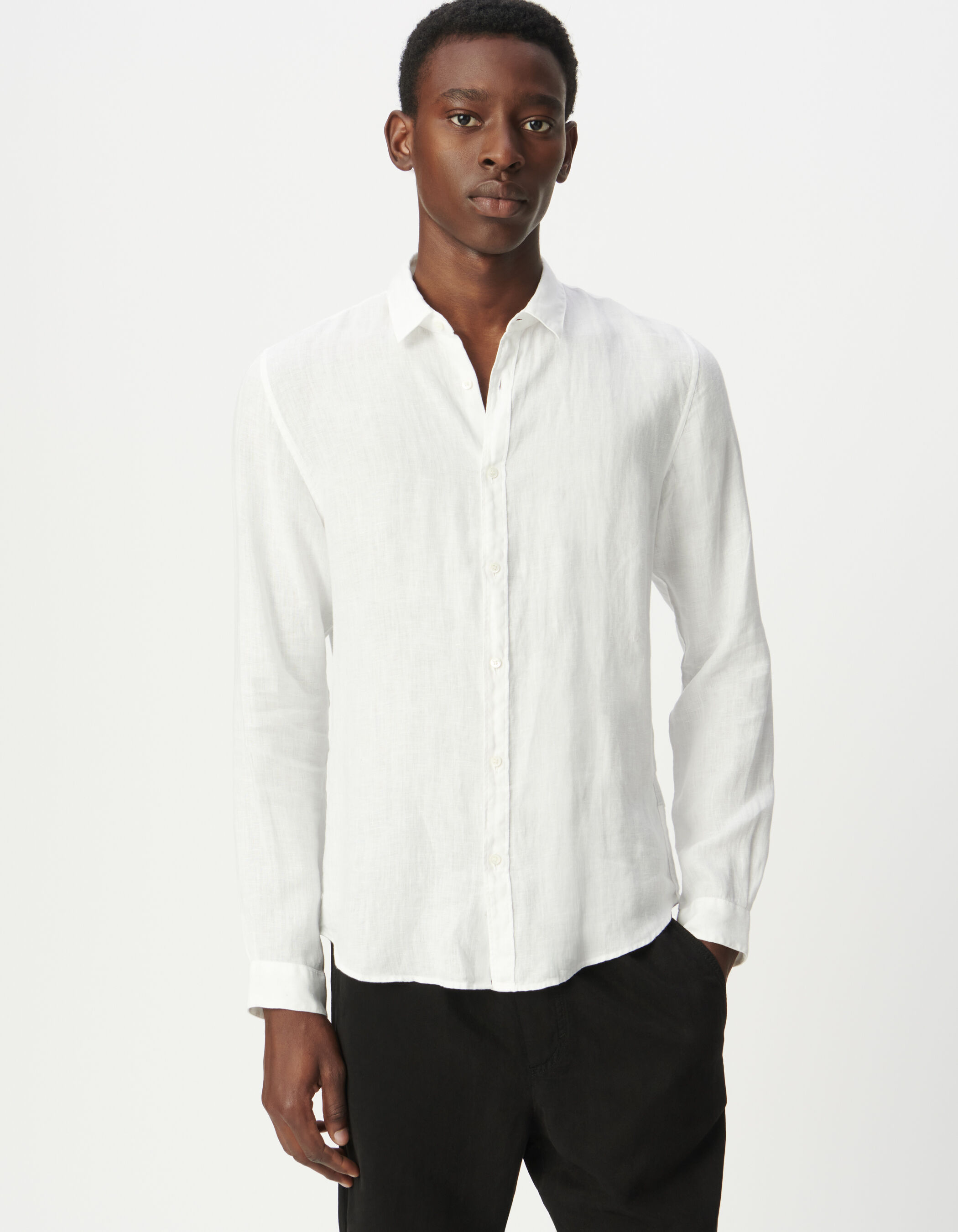 Chemise SLIM blanche 100% lin Homme