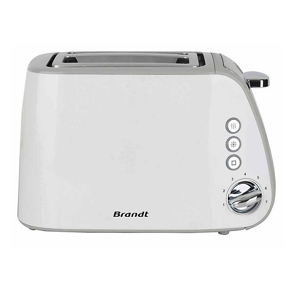 Grille-pains 2 fentes 1050w blanc Brandt TO2T1050W