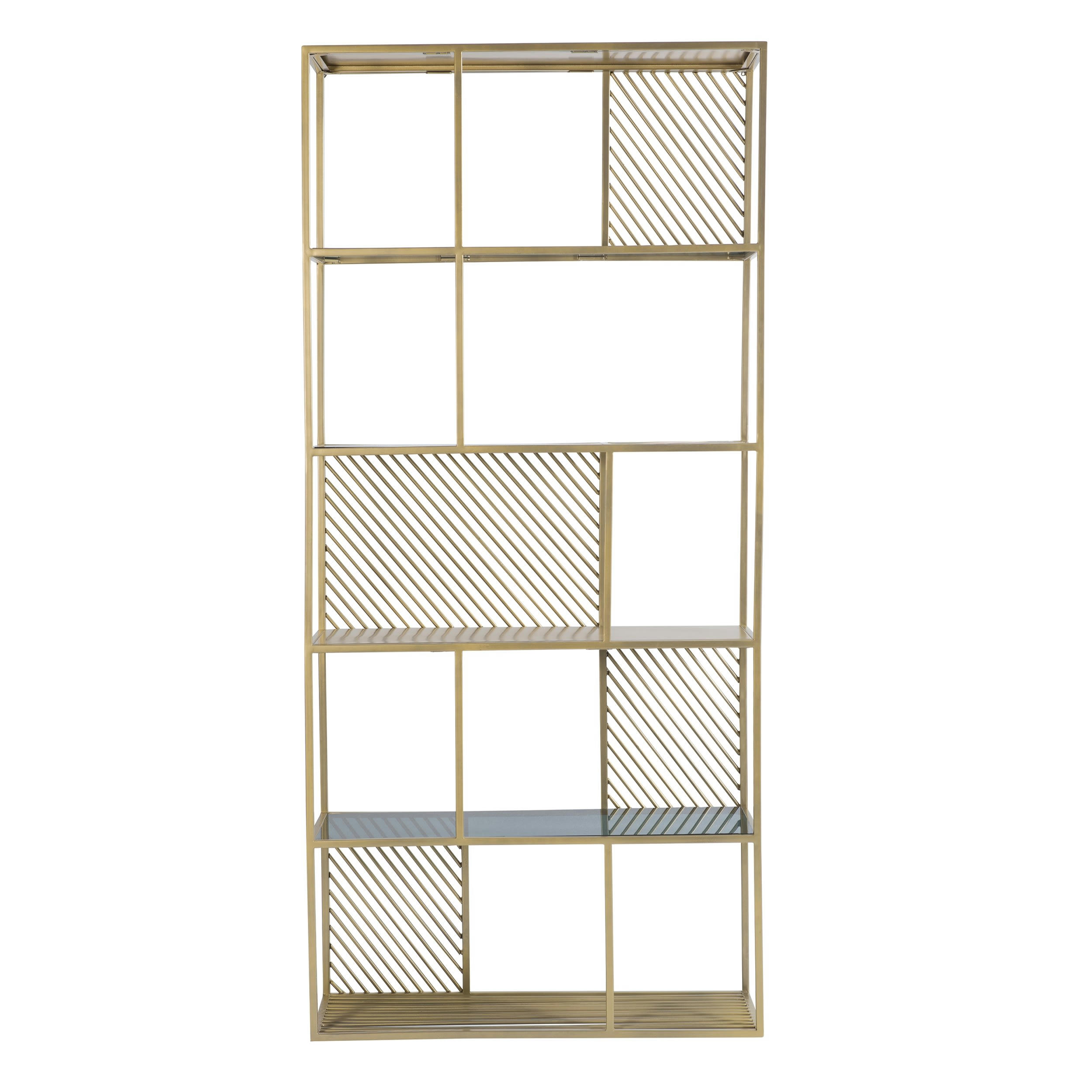 CAMUS - Etagère 5 niveaux en métal et verre