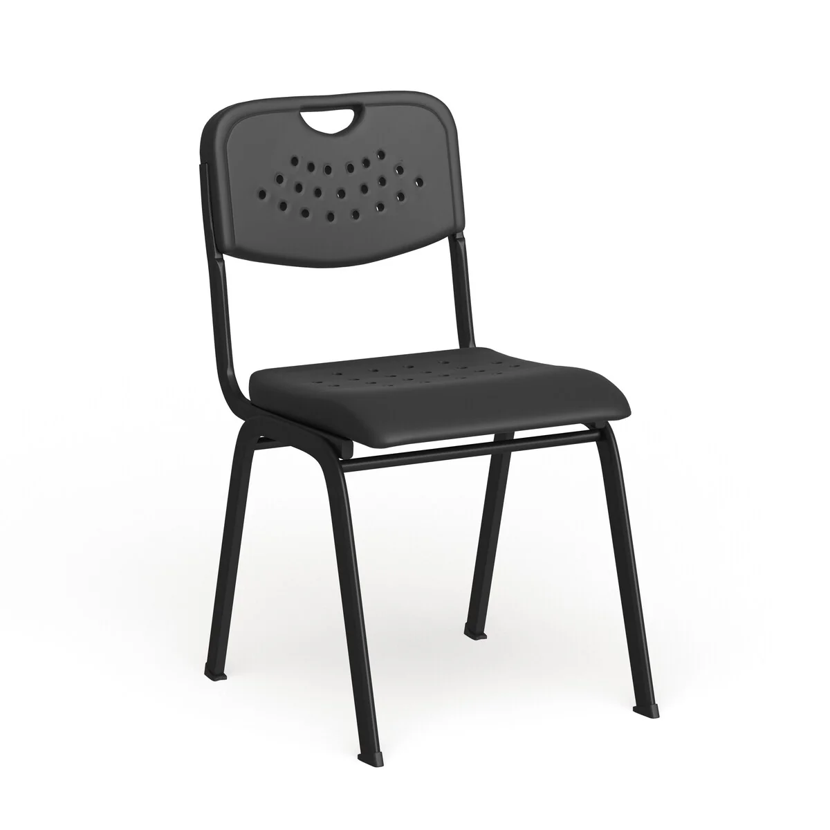 880 lb. Capacity Plastic Stack Chair with Open Back and Frame