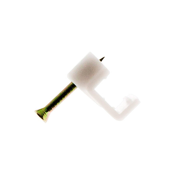 Lot de 50 attaches pour fil Meplat - Blanc - Zenitech