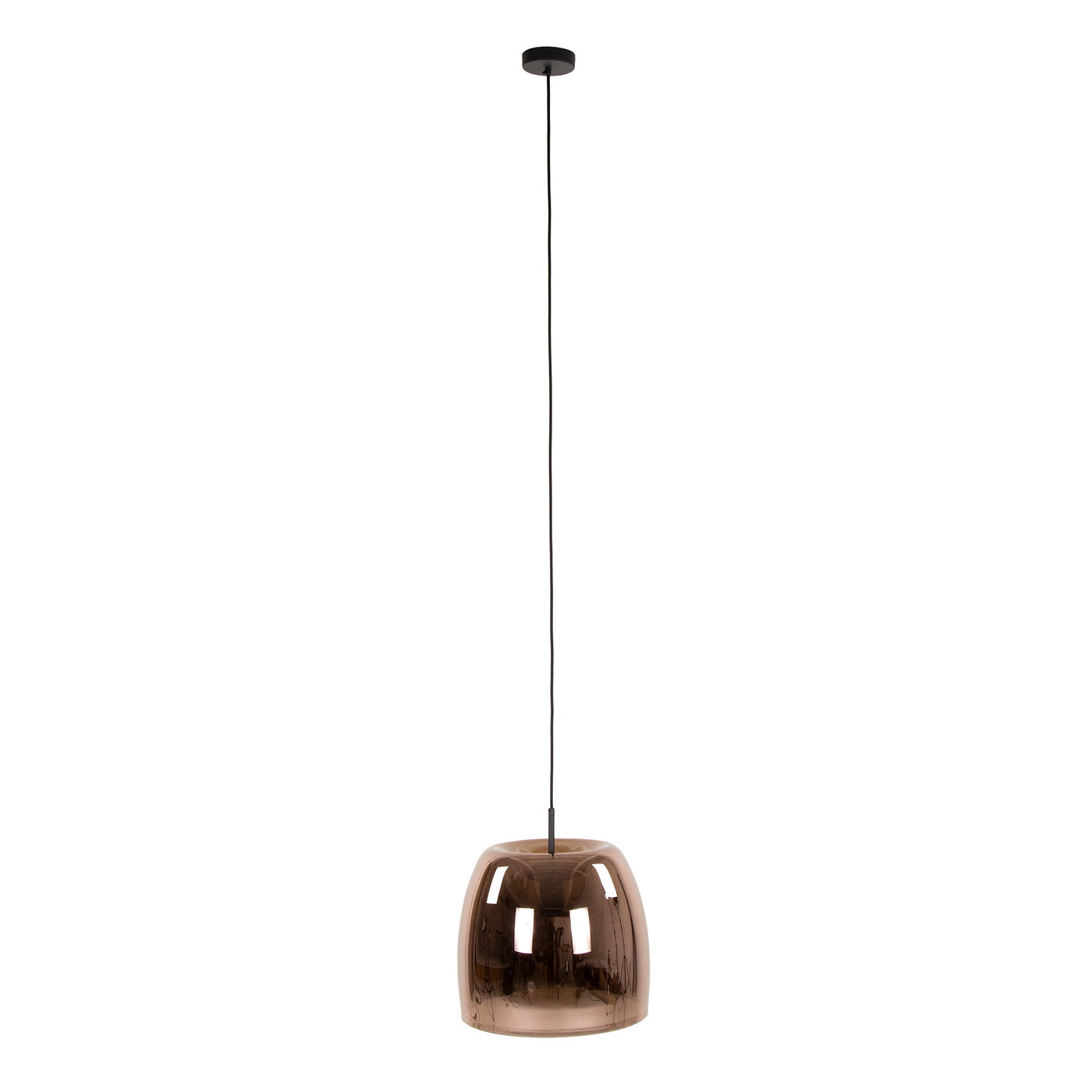 Giga Meubel Hanglamp Drift Glass - Koper Glas - 1-Lichts - 35x35x150cm