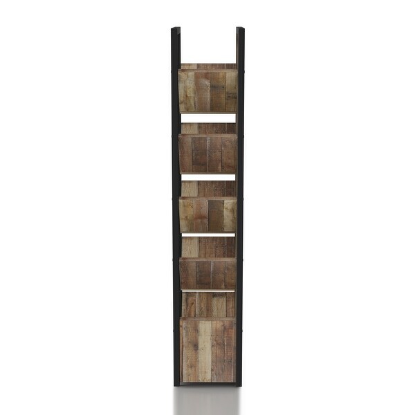 DH BASIC Industrial Metal V-cut 5-shelf Compact Wine Rack by Denhour