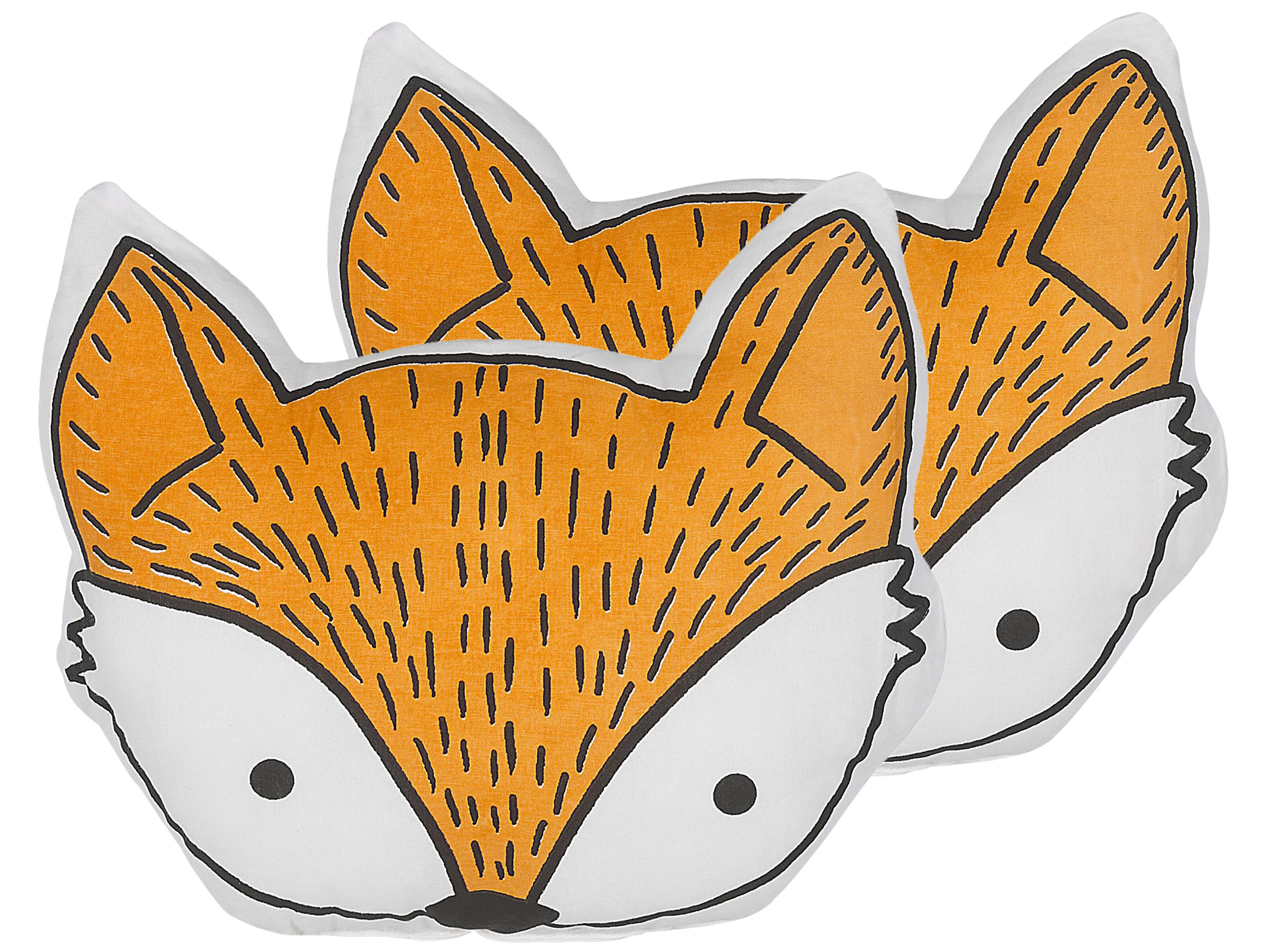 Throw Cushion VADODARA Cotton 50 x 40 cm Orange Fox