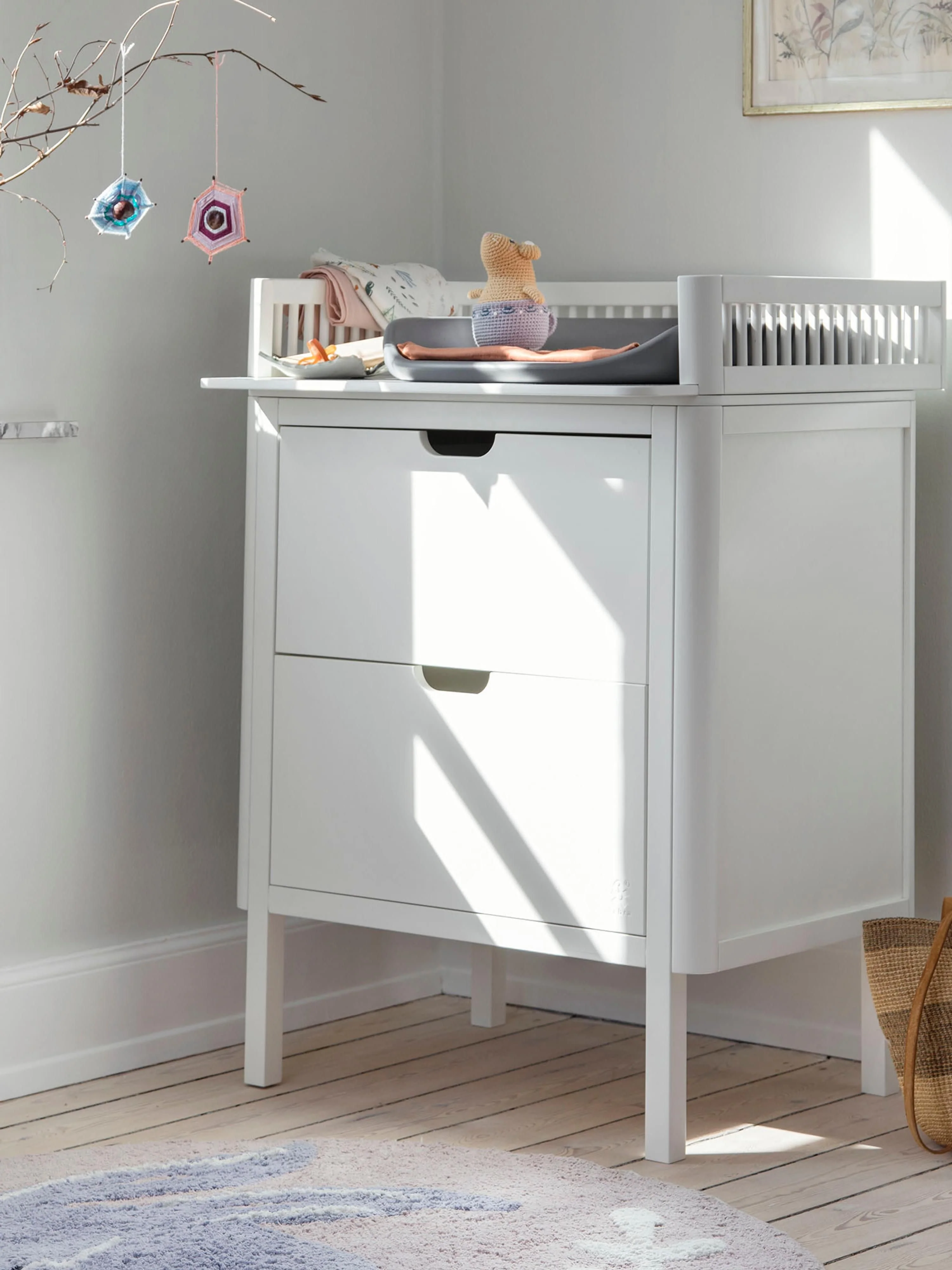 Holz-Wickelkommode Sebra mit Schubladen