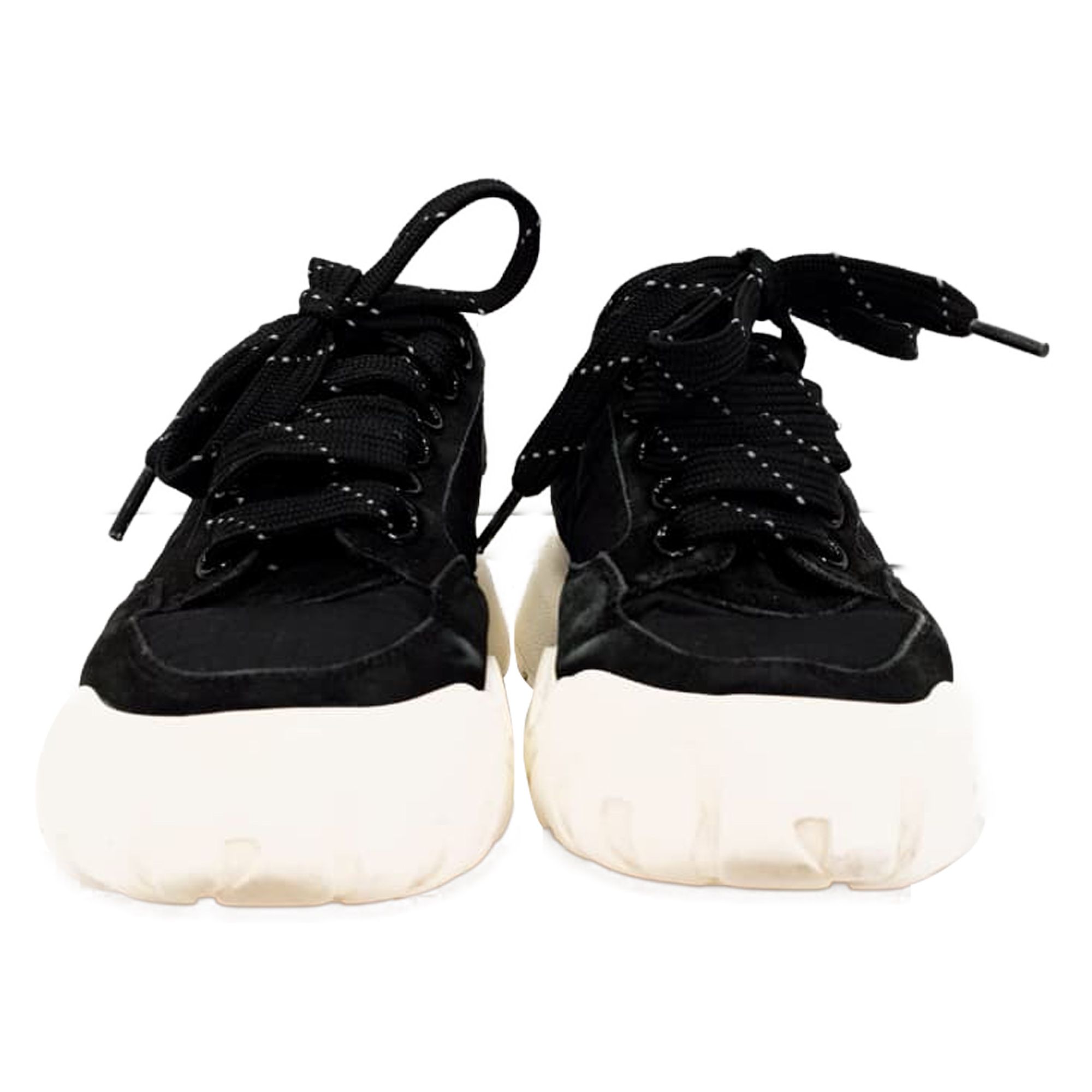 Alexander McQueen Preloved Court Chunky Sneakers in Black Suede
