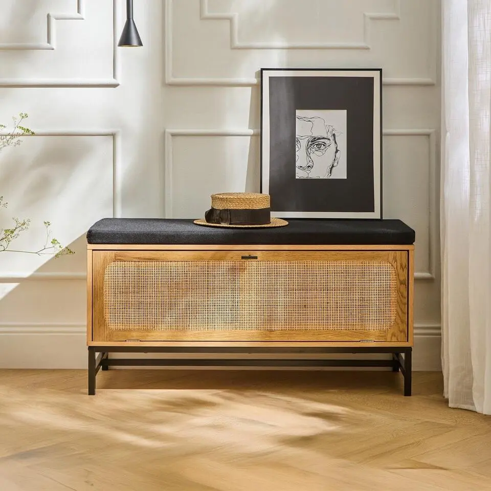 Calicosy - JAYA Schoenenbank - Licht hout - 38x100x47 cm