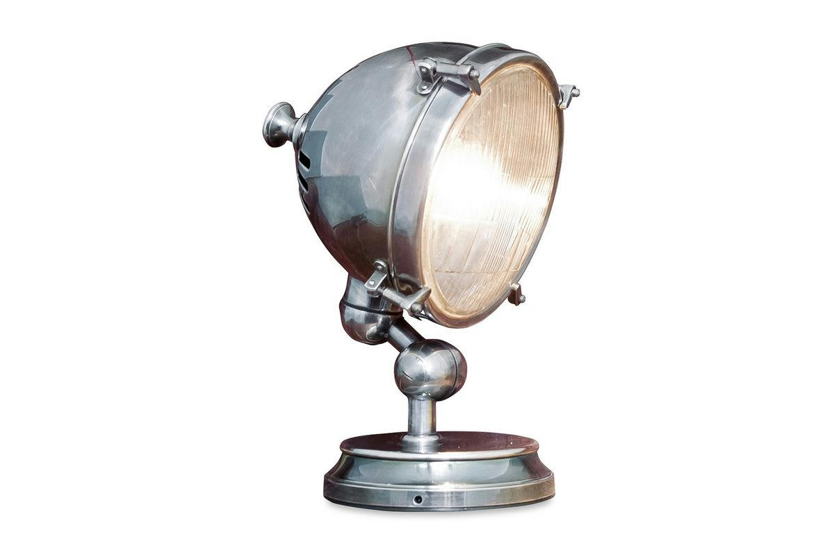 PHARE - Lampe à poser phare argenté