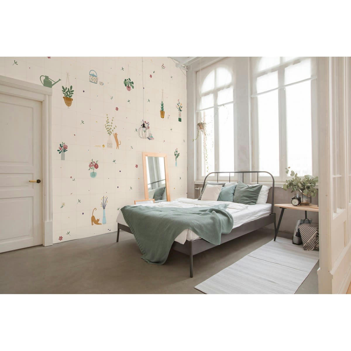 PETITS BOUQUETS - Papier peint panoramique motif floral Multicolore 384x280cm
