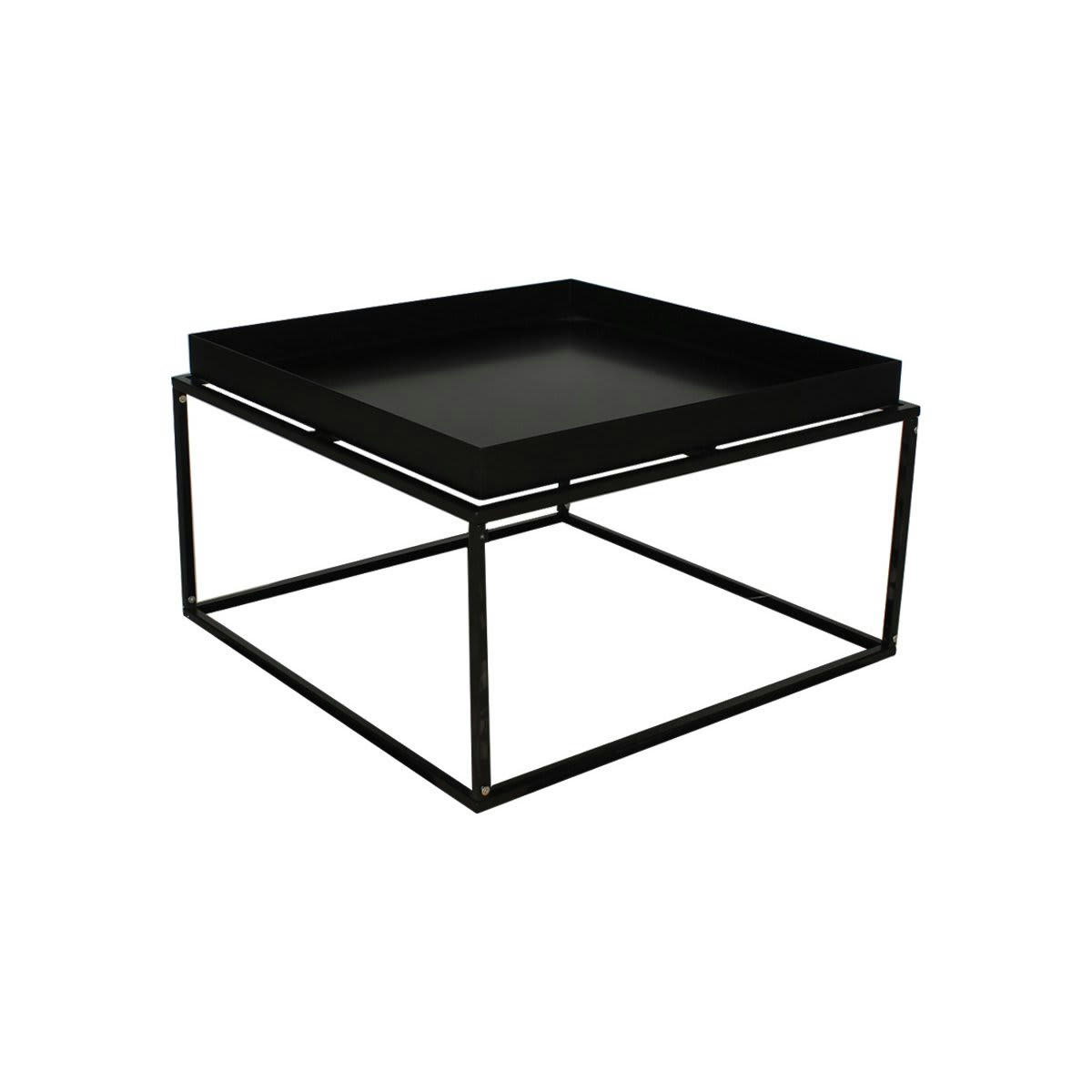 SYLVIE - Table basse minimaliste en métal noir