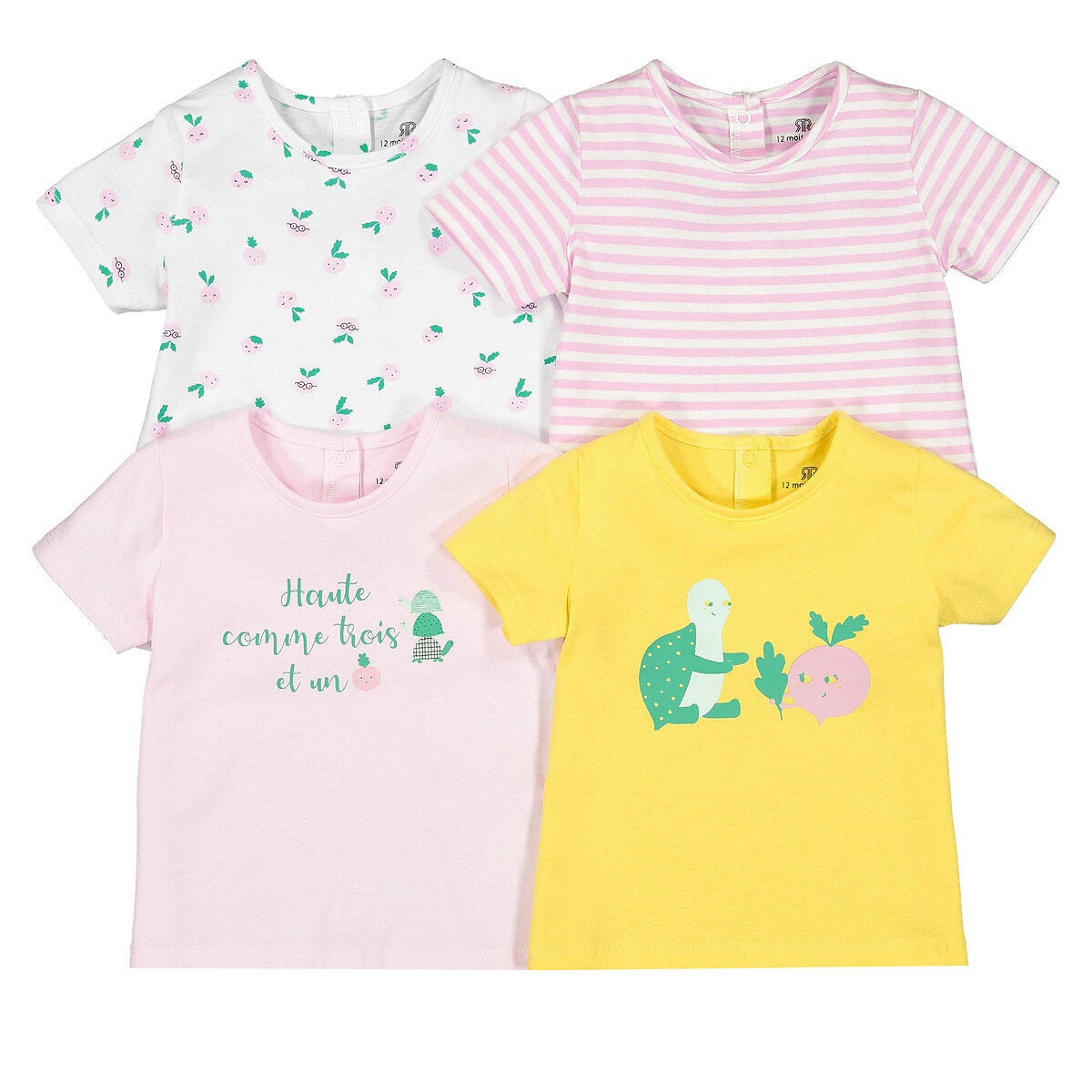Lot de 4 T-shirts coton bio