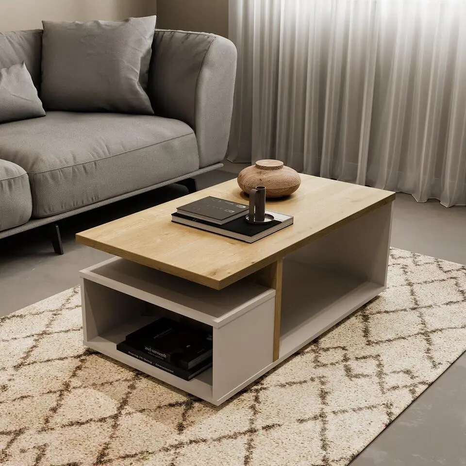 CALICOSY - Salontafel ACCESS - Licht hout - 36x91,8x50 cm