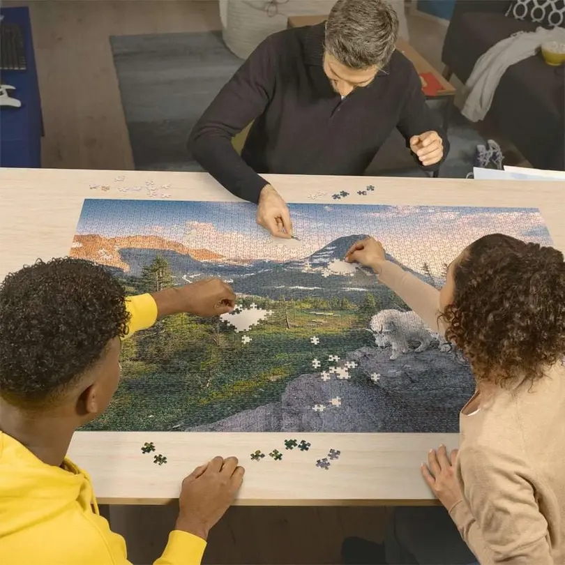 Puzzle Almbock mit Baby