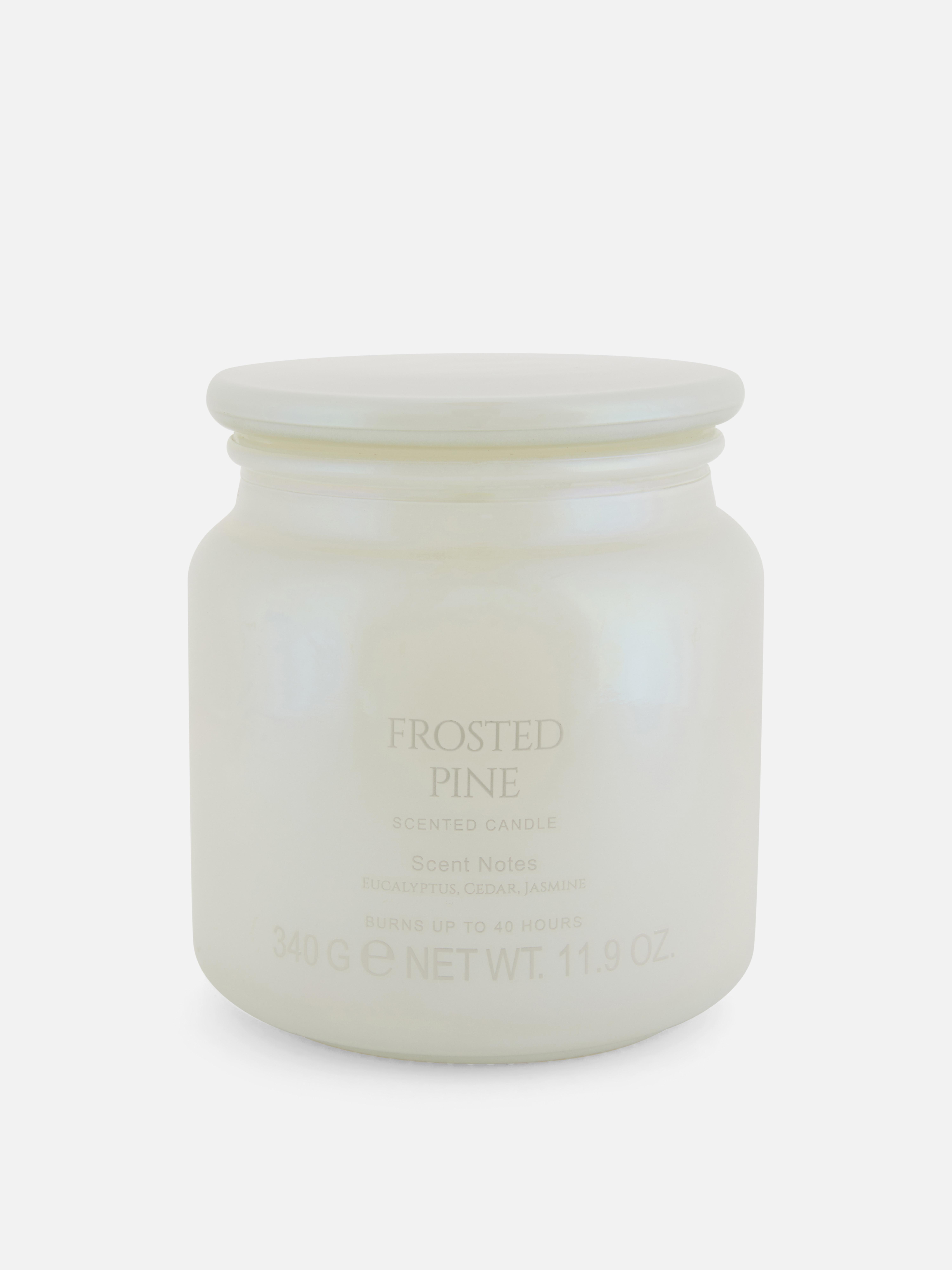 Scented Candle In Frosted Glass Container