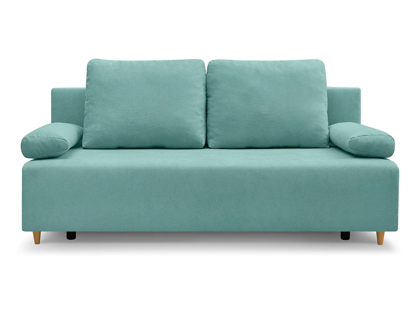 Sofa trzyosobowa Sun z funkcją spania i pojemnikiem miętowa