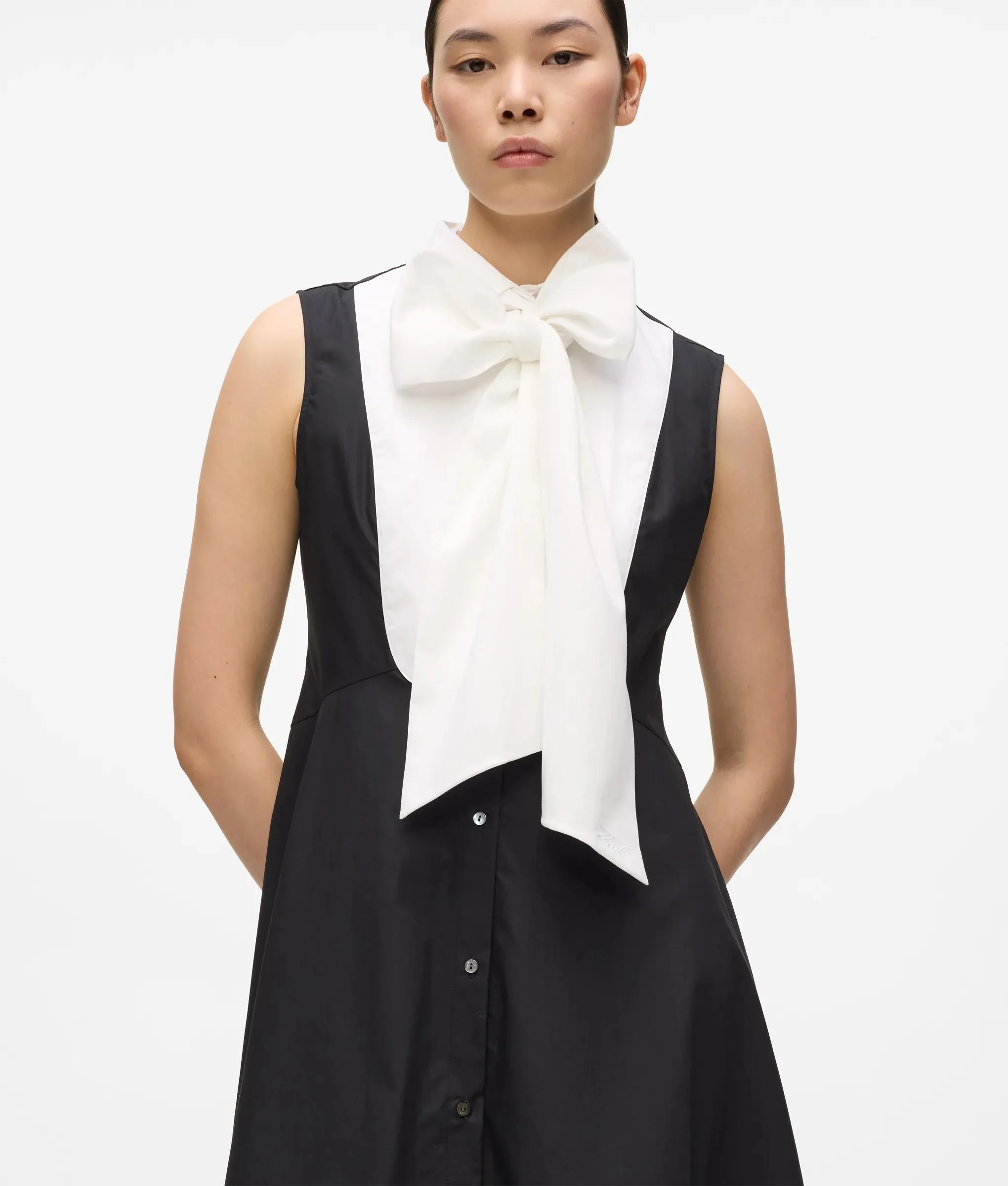 Robe-chemise avec détail nœud