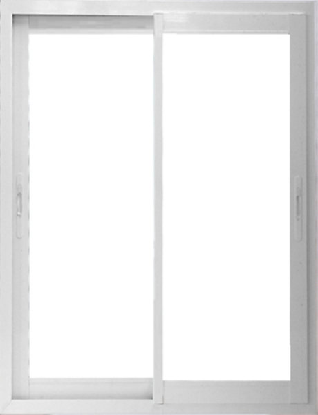 Fenetre Coulissante Aluminium H105 X L100 Cm Blanc 2 Vantaux Gd Menuiseries