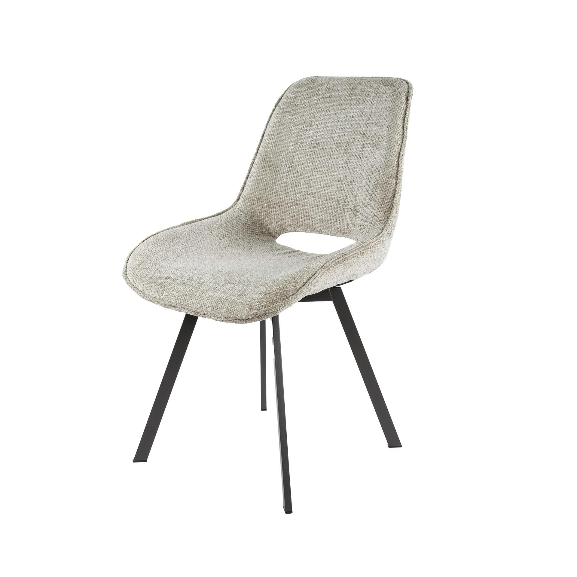 Chaise pivotante confort – beige, dos ajouré (lot de 2) ASCOLI