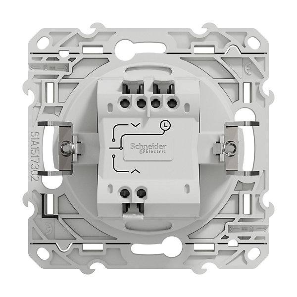 Interrupteur commande volet-roulant 3 boutons Schneider Electric Odace blanc