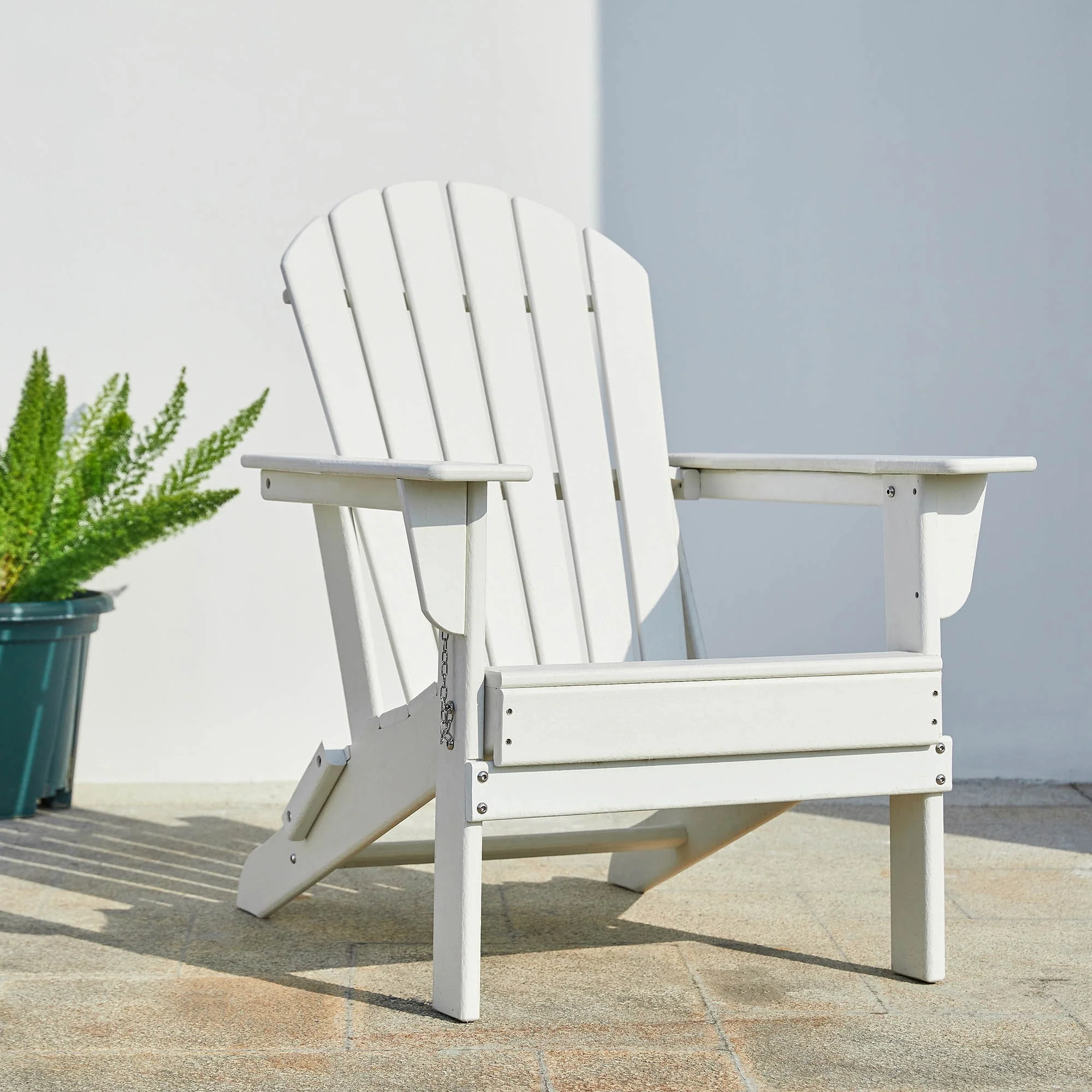 Elm Plus Outdoor Patio HDPE Folding Adirondack Chairs Furniture