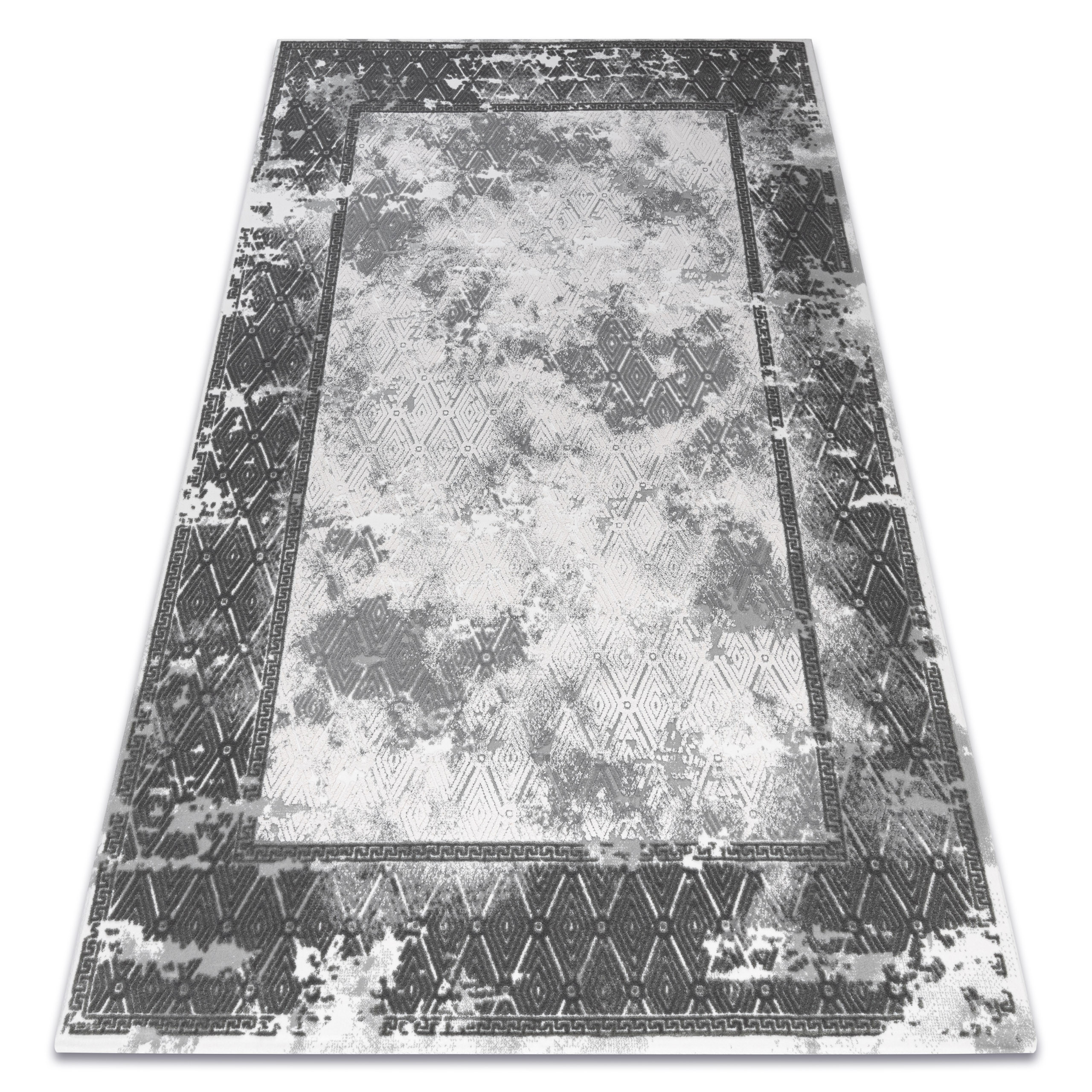 Dywan AKRYL VALS 0W1738 C53 87 Ramka beton, przecierany ciemny 160x230 cm