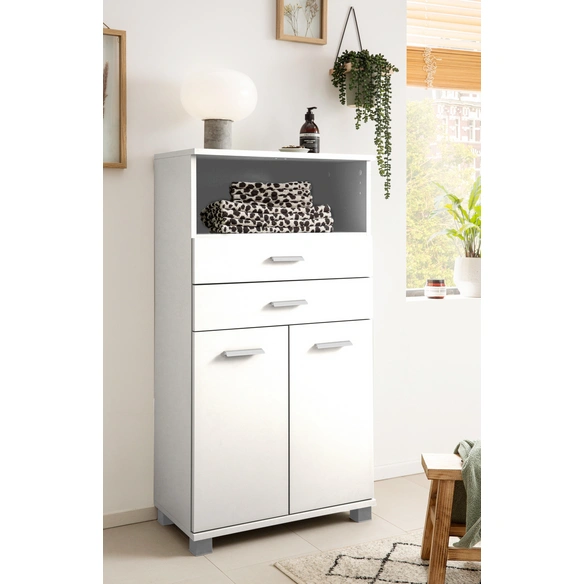 Highboard »Palermo«, (BxHxT): 59,8 x 110,5 x 32,6 cm, mattweiß