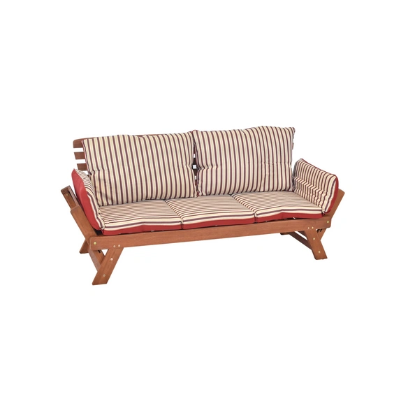 Liegenbank, BxHxT: 202 x 77 x 62,5 cm, Eukalyptusholz