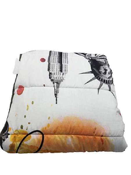 Couette Tempérée Imprimée New York Colors - 1 Personne 140 x 200 - 12965-17