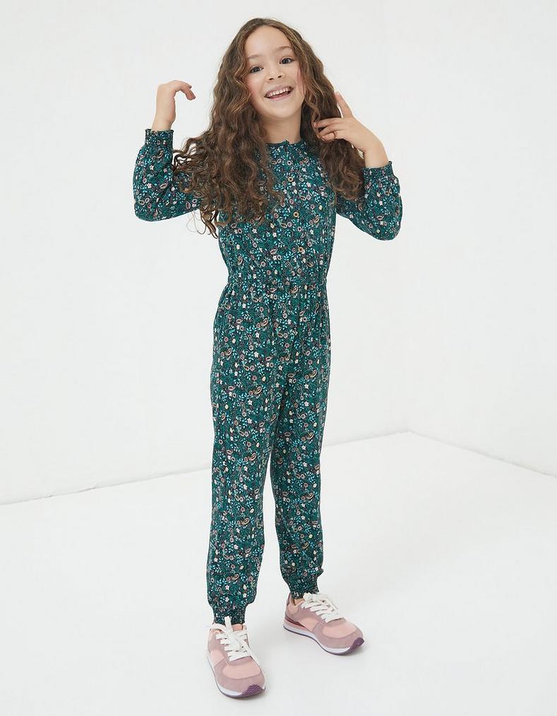 Jess Evergreen Floral Jumpsuit