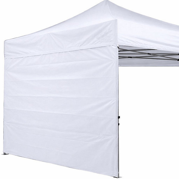Housse latérale blanche imperméable 6x2m pour tonnelle pliable 3x6m
