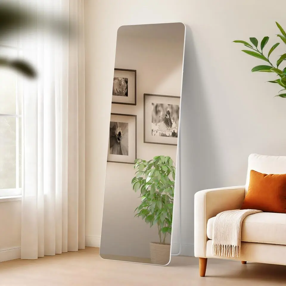 CLP Wandspiegel Gurnee vierkant - Glas - mat wit