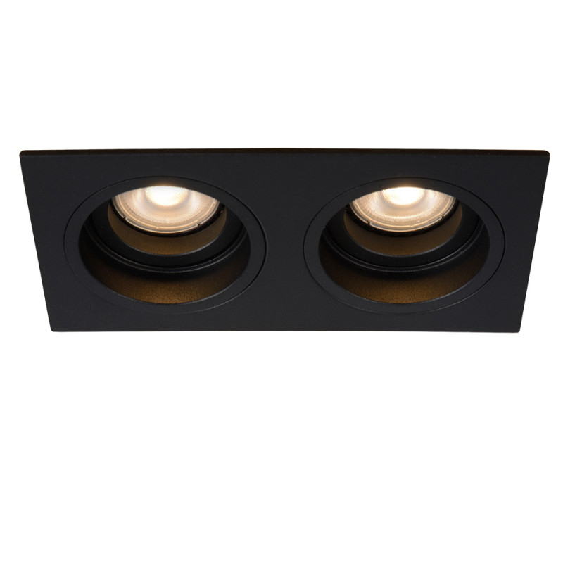 Spot encastrable Embed noir GU10 2 x 50 W LUCIDE