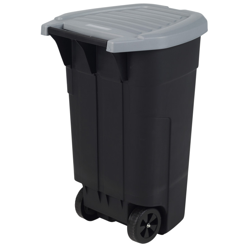 Poubelle d'extérieur noire 110 L ALLIBERT