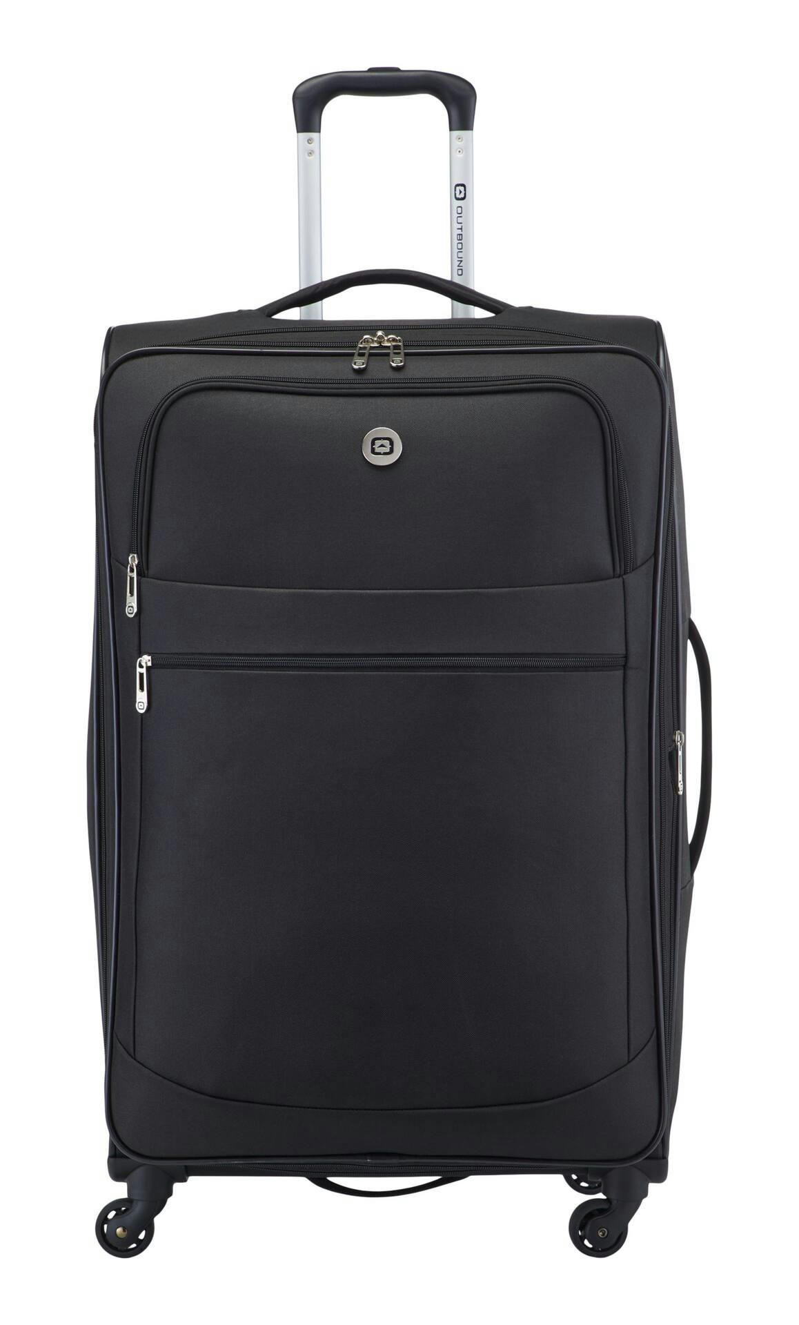 Outbound Softside Spinner Wheel Large Travel Luggage Suitcase, Black, 28-in