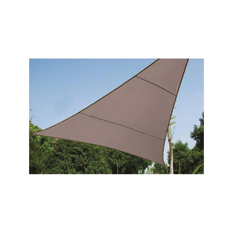 Toile d'ombrage taupe triangulaire 3,6 x 3,6 x 3,6 m PEREL