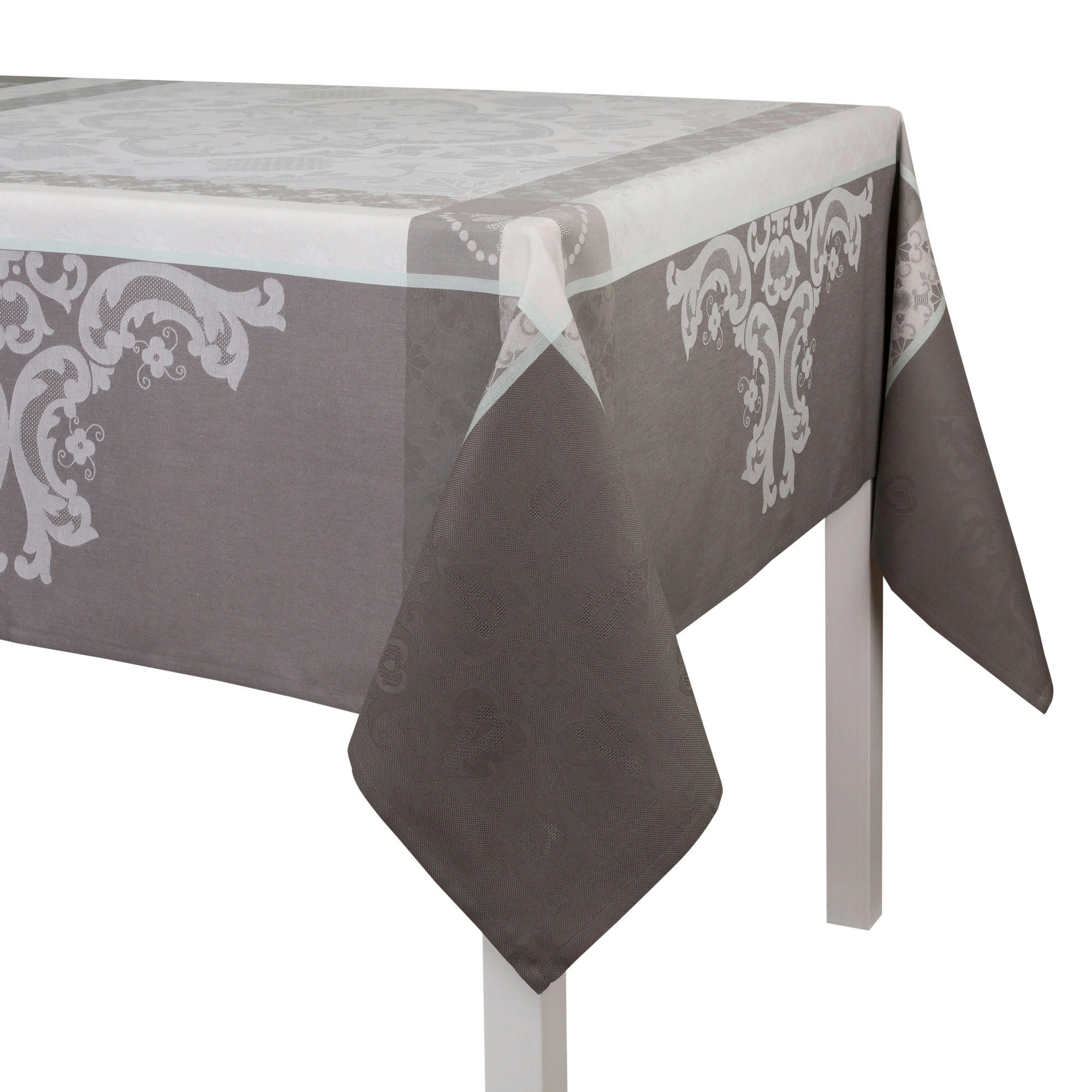 AZULEJOS - Nappe en coton ciment 175 x 175