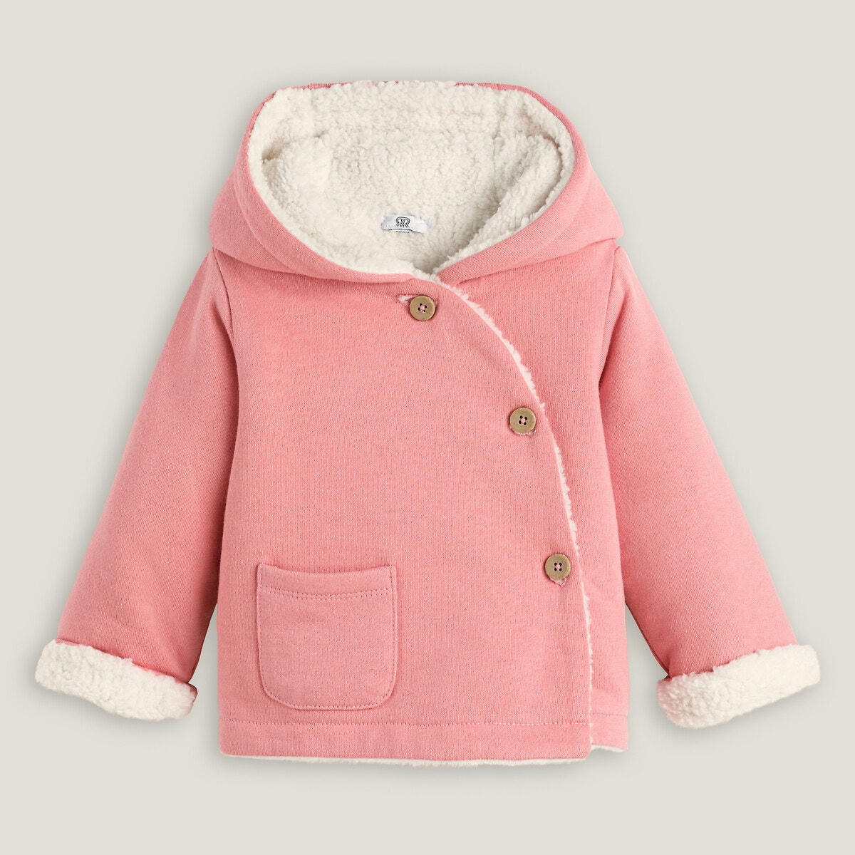 Manteau à capuche, molleton et maille peluche