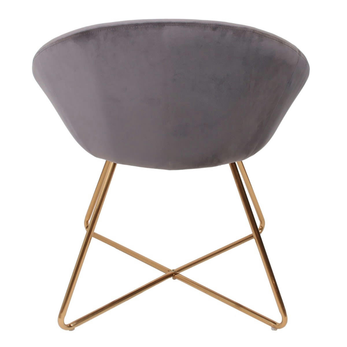 KARL - Fauteuil effet velours gris