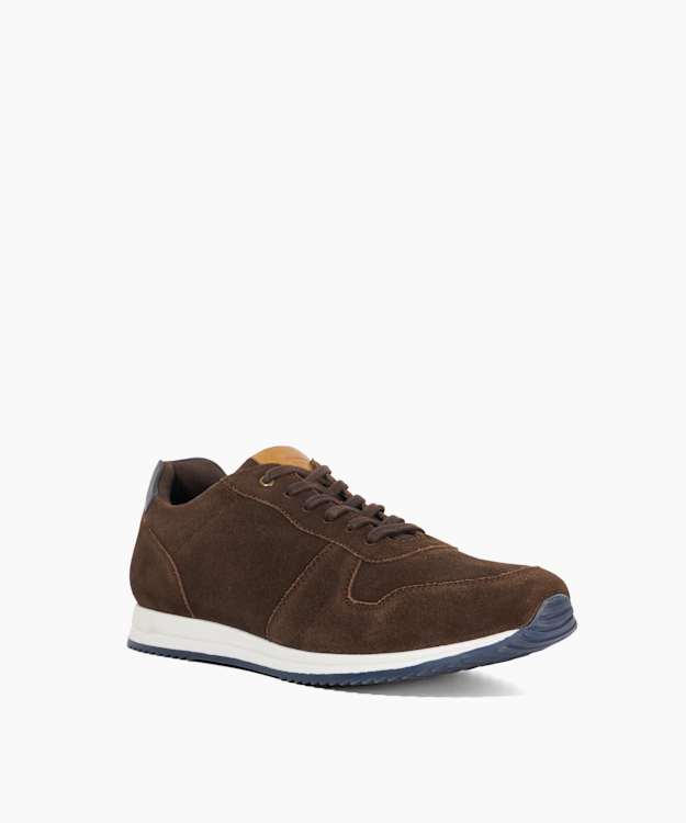 Toulous Brown - Suede Lace Up Trainers