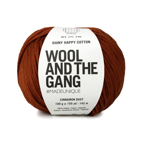 Wool and the Gang Cinnamon Dust Shiny Happy Cotton 100g