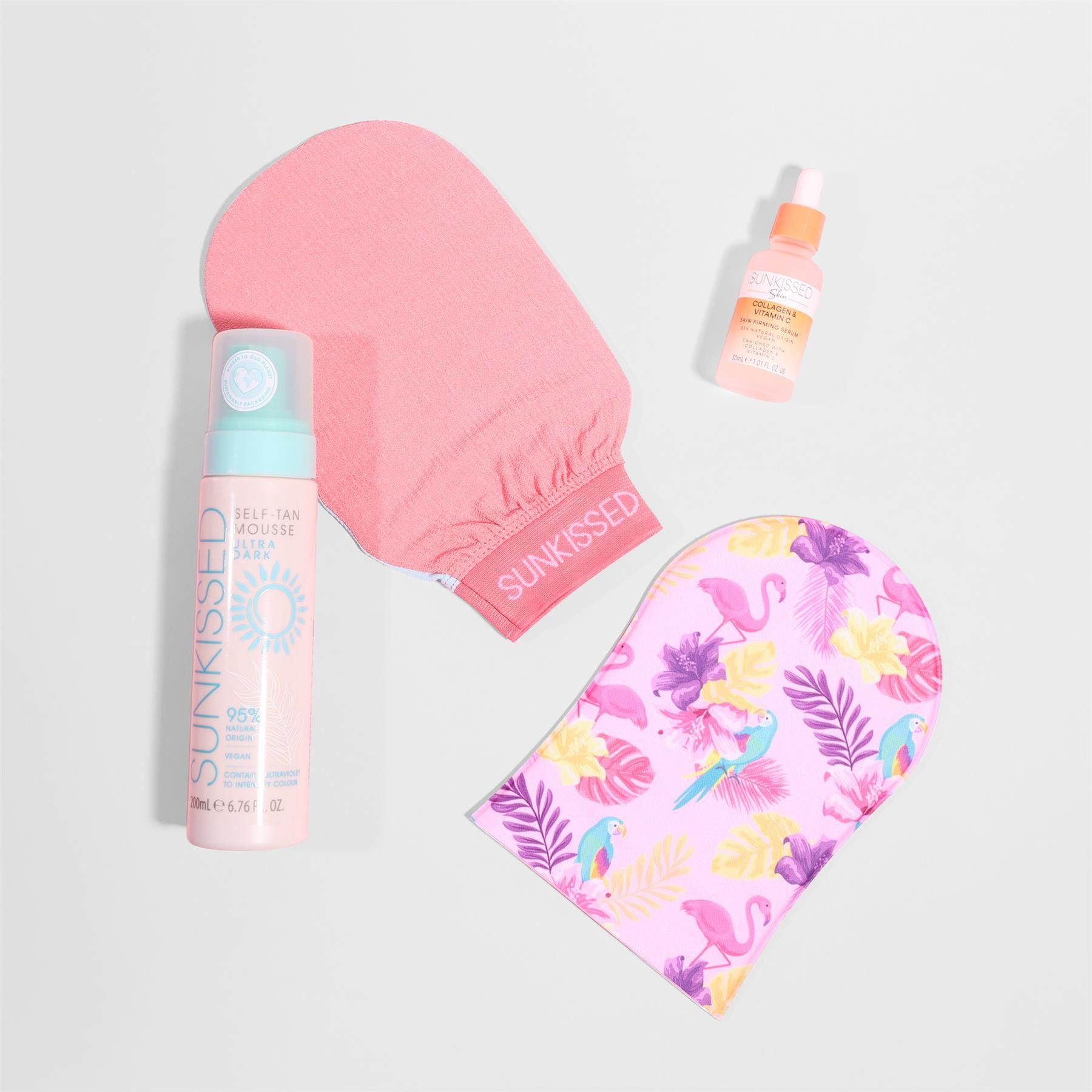 Sunkissed Ultra Dark Tan Set - Tan 200ml, Mitt, Serum 30ml