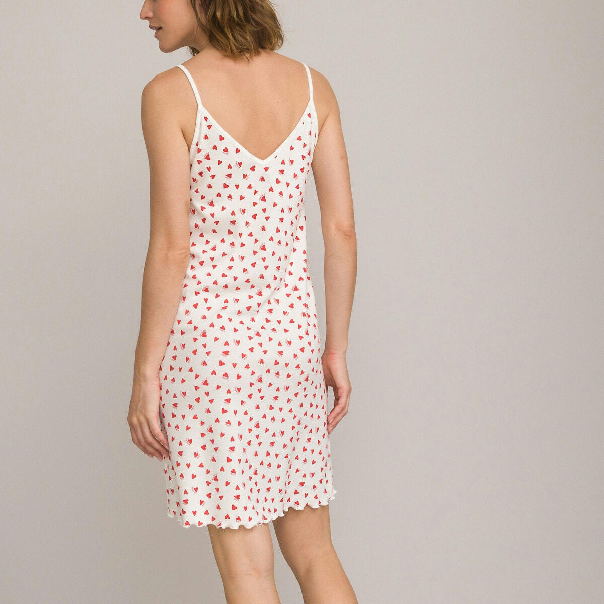 Nuisette en coton imprimée cœurs