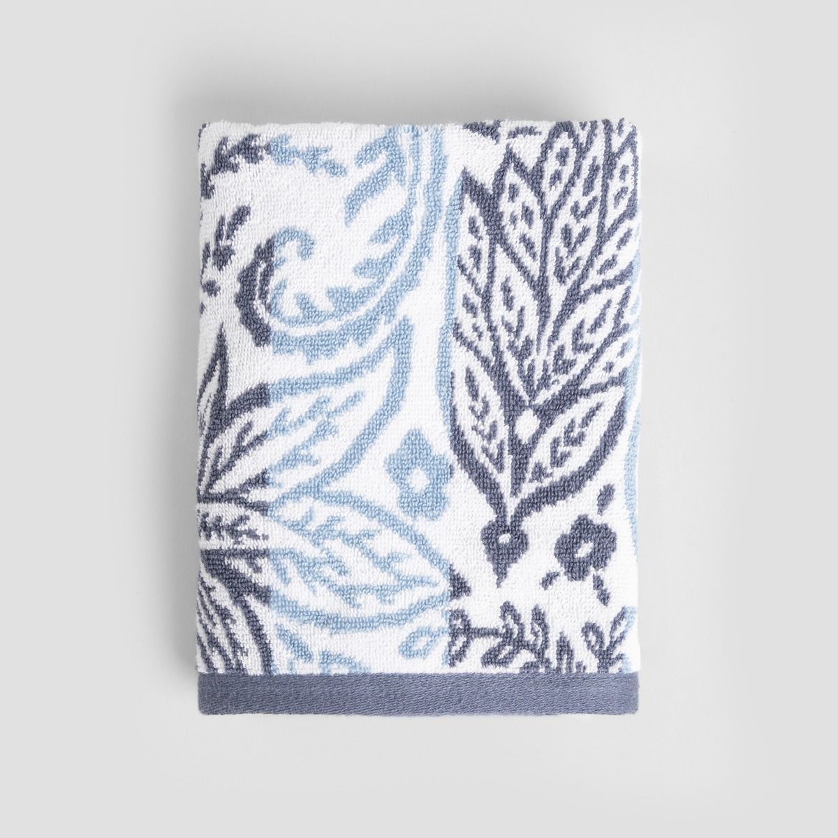 Ręcznik RONU niebieski wzorzysty 50x90 cm