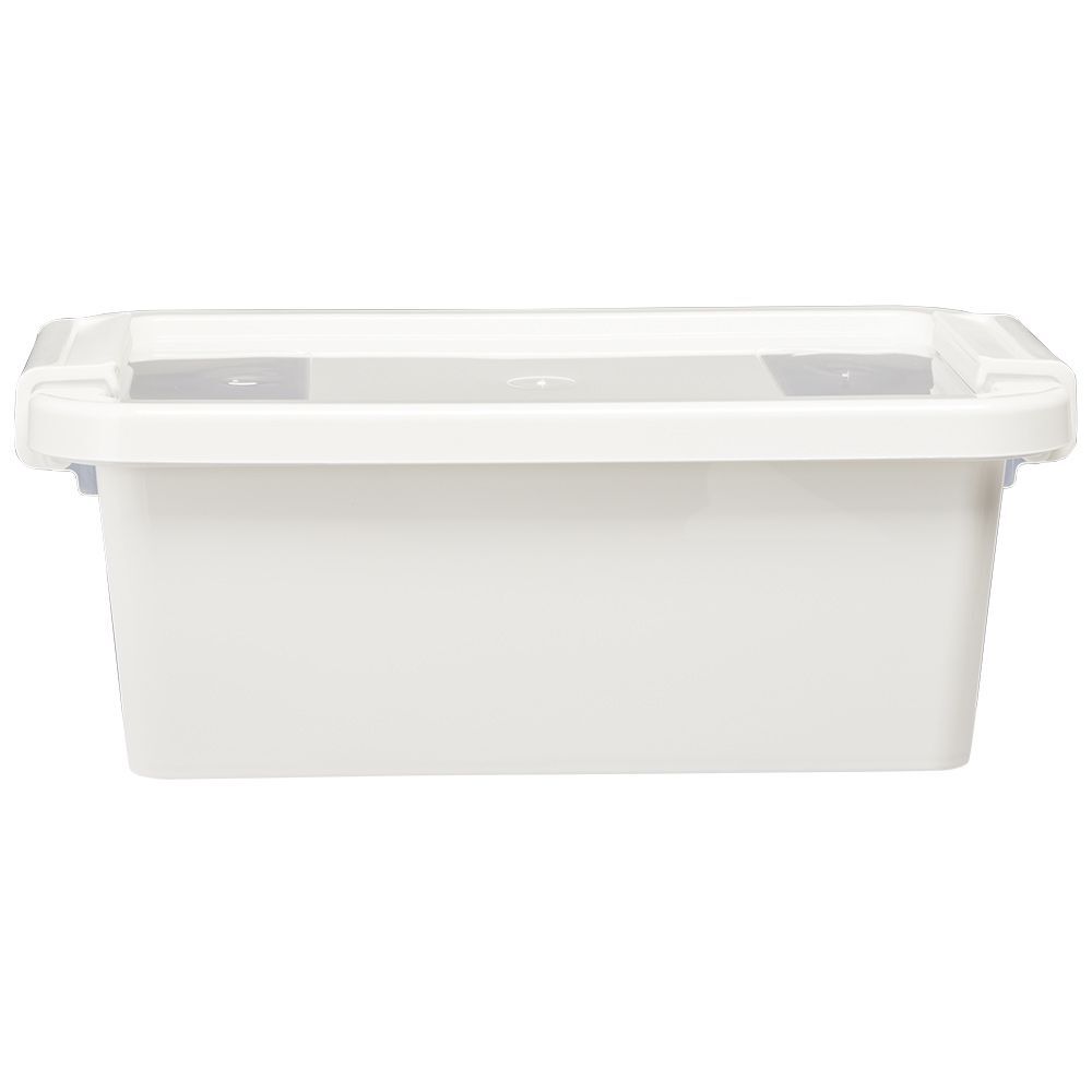 BoÎte de rangement avec couvercle blanc transparent 4L