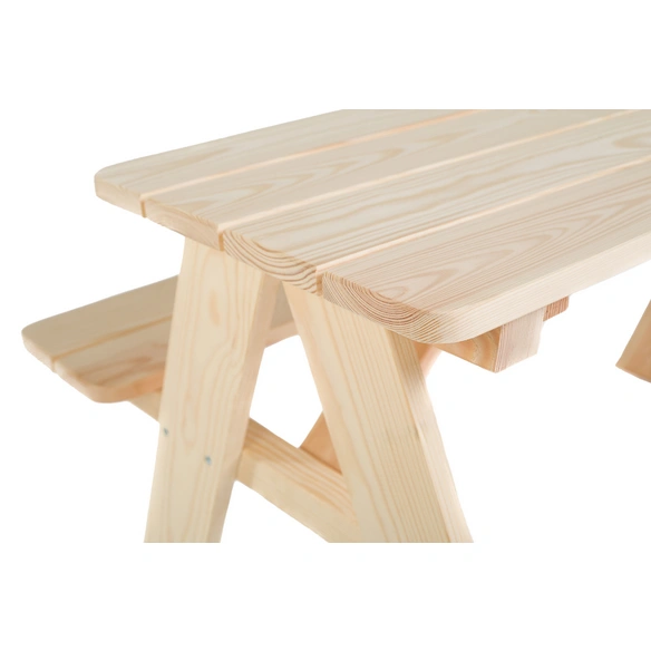 Kindertisch, BxHxT: 90 x 80 x 80 cm, Braun, Kiefernholz