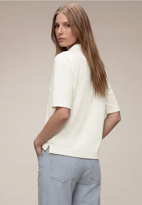 Kurzarm Shirt mit Knopfleiste