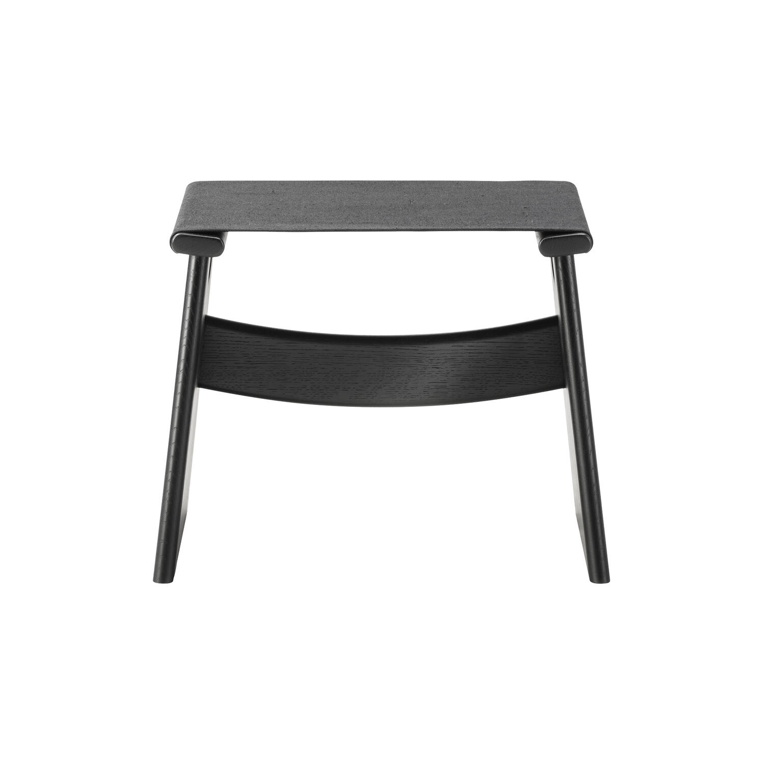 Seto Stool, black lacquered oak/black