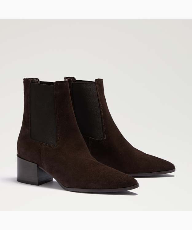Pimo Brown - Suede Heeled Ankle Boots