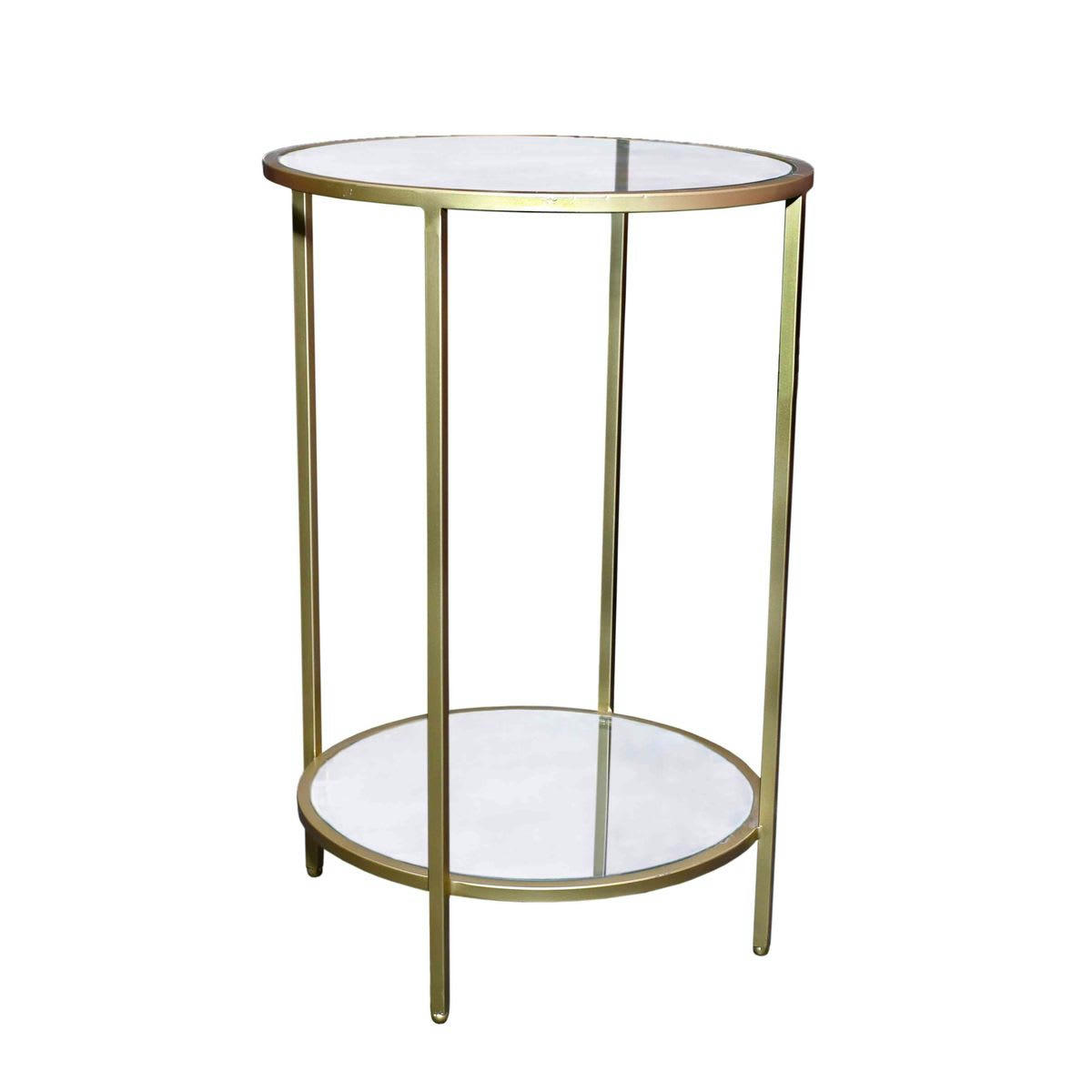 MIRA - Table ronde en métal et verre